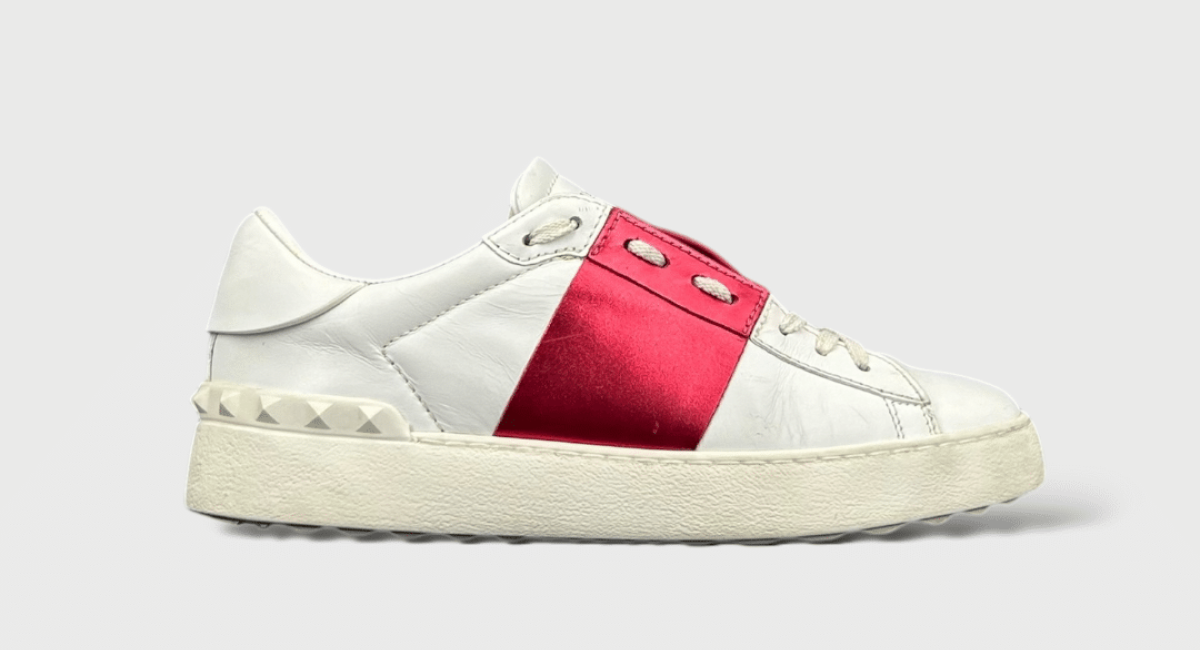 8545 Valentino open Blanc/Rouge métallisé 37