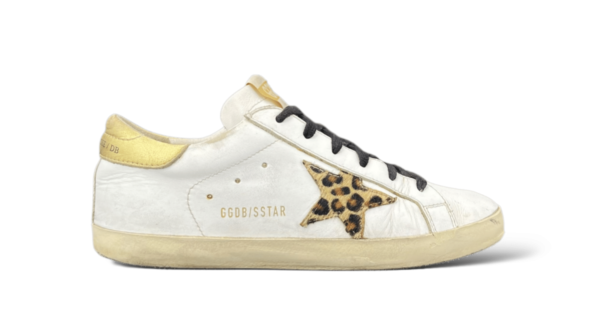 Golden Goose Super Star Blanc/Léopard/Doré 37