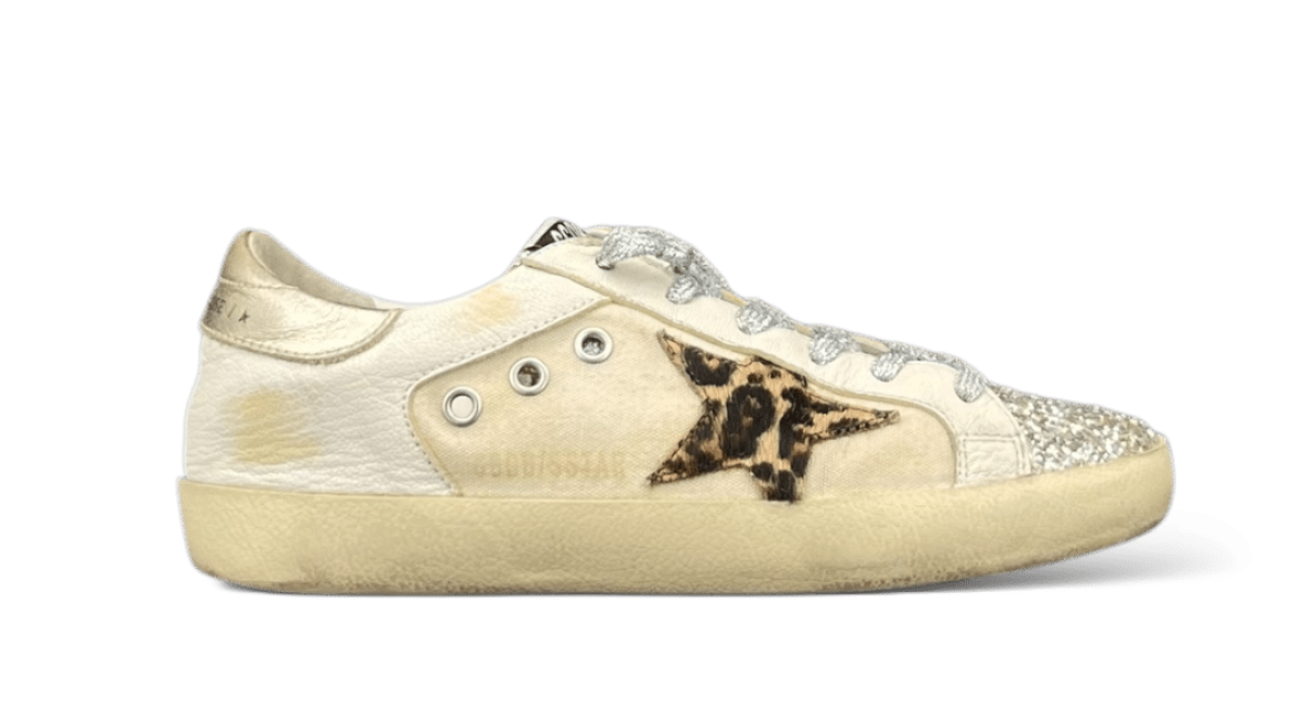 0000001443 Golden Goose Super Star Blanc/Paillette/Léopard 35