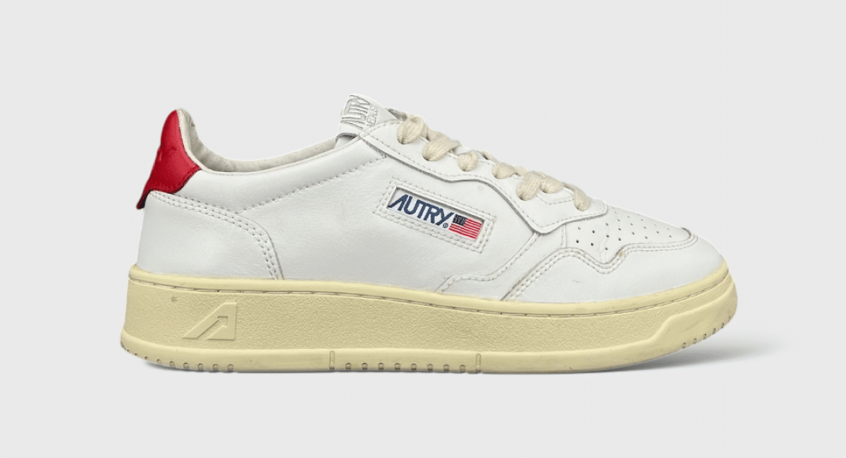 Autry basket Blanc/Rouge 39