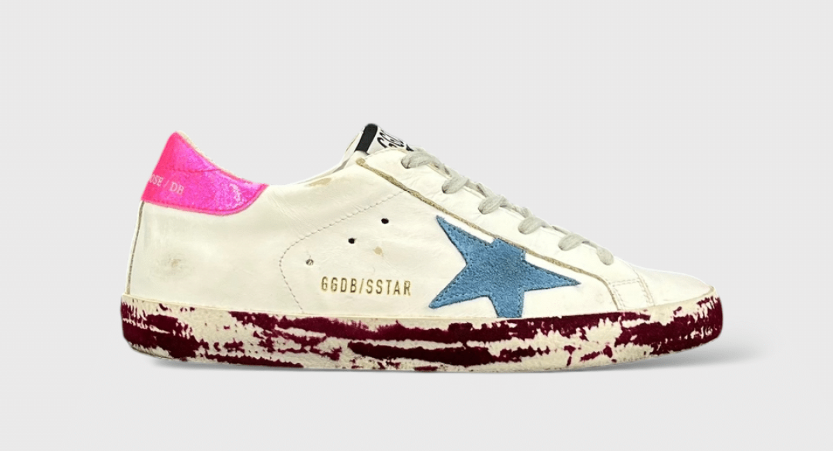 Golden goose SuperStar Blanc/Rose/Bleu 36