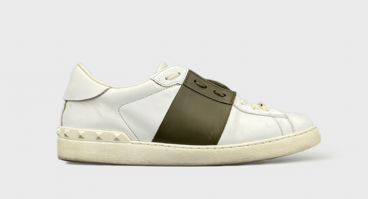 9099 Valentino Open Blanche/Kaki 44
