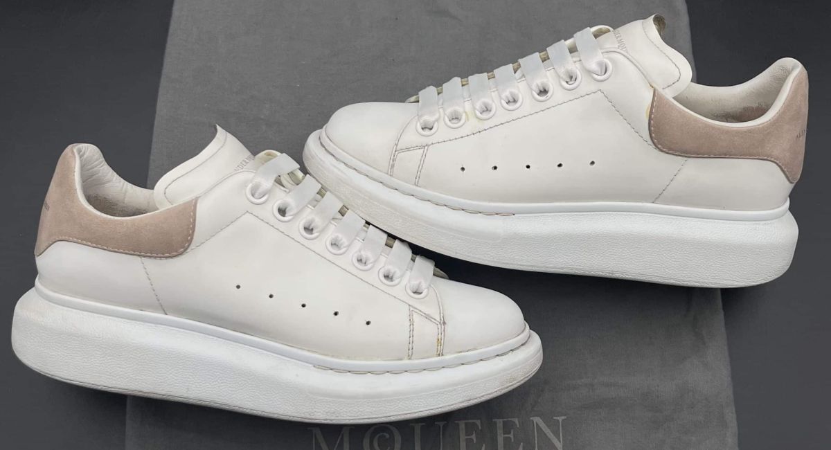 alexander mcqueen oversize blanc/rose 38
