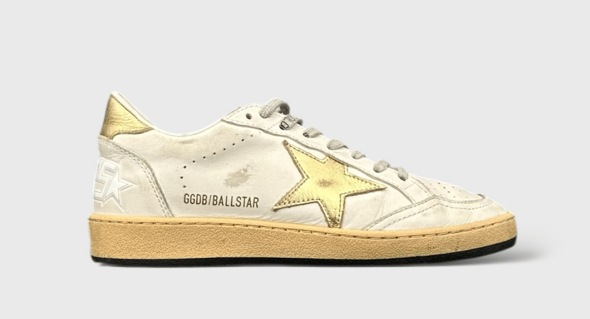 9767 Golden Goose Ballstar Blanc/Doré 36