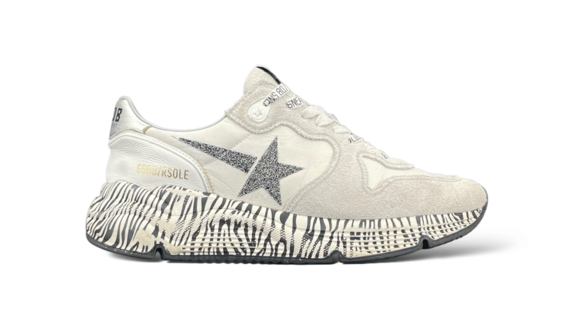 Golden Goose Running Blanc/Gris/Zèbre 38