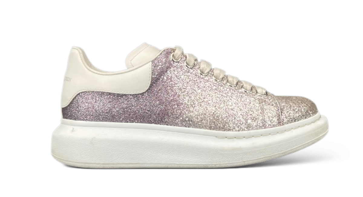 0000001430 Alexander Mcqueen Oversize Blanc/Rose/Paillette 38