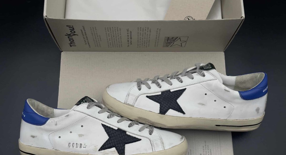 Golden Goose Super Star Blanche Bleu 42