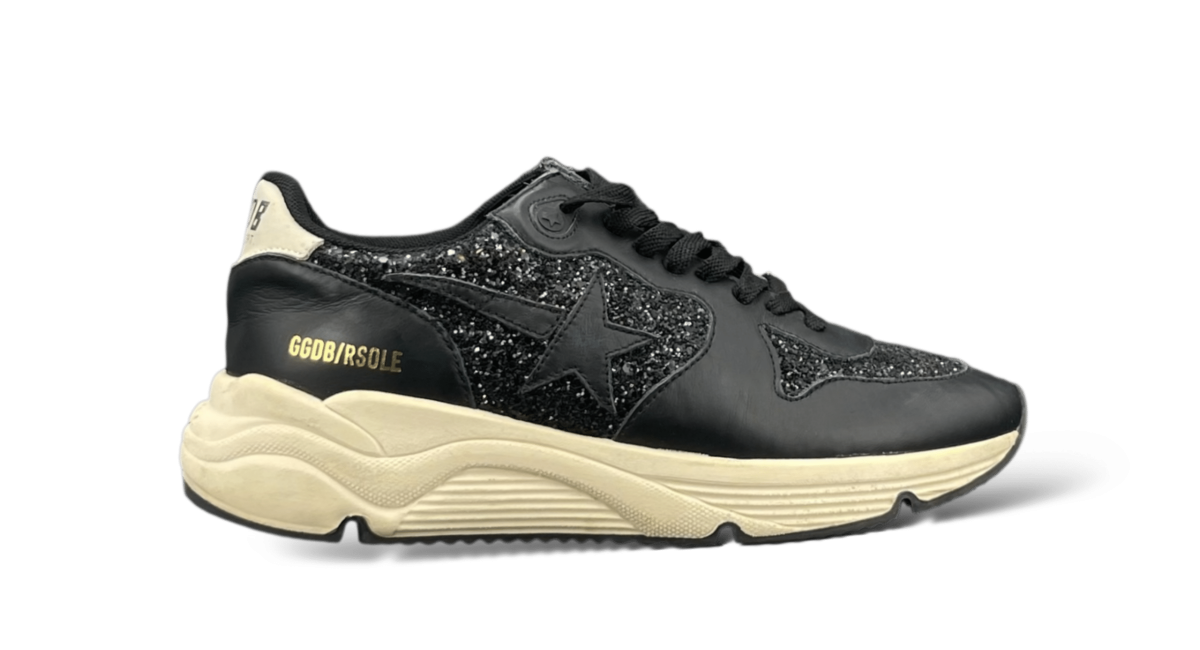 Golden Goose Running Noir/Paillette/Blanc/Doré 39