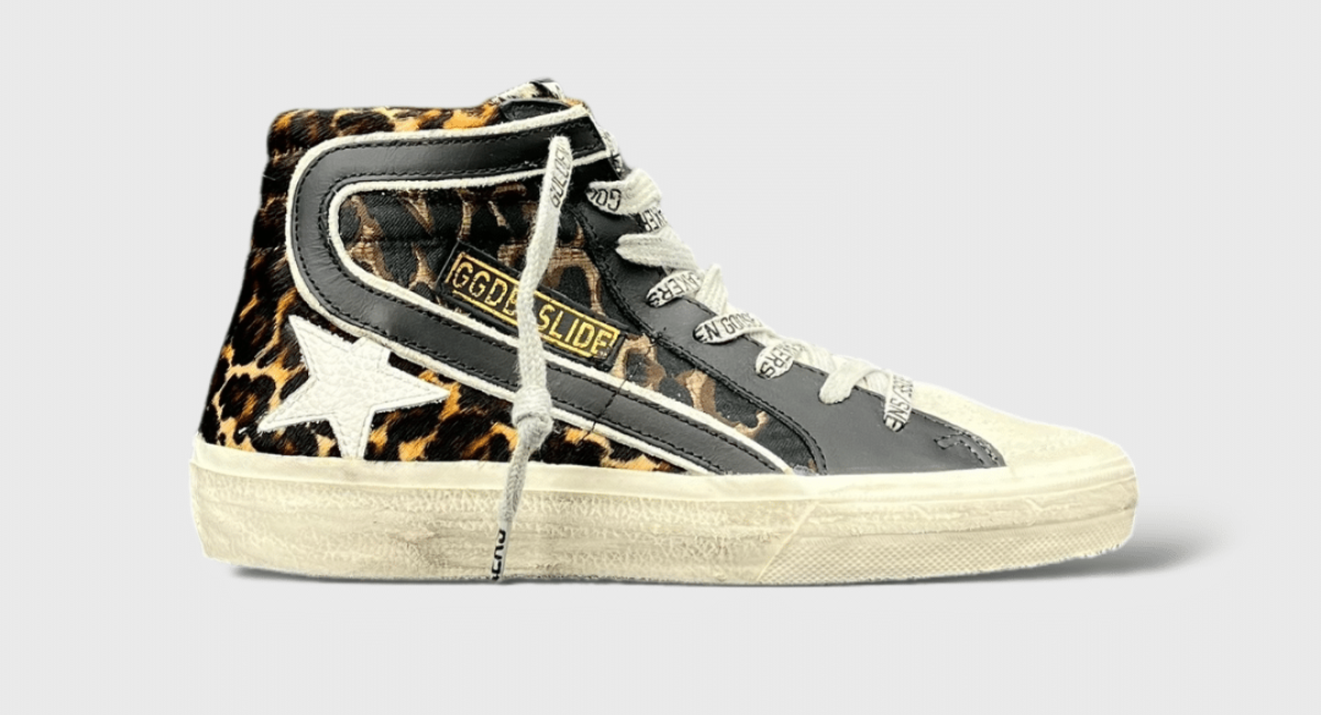 Golden Goose Slide Noir/léopard 36