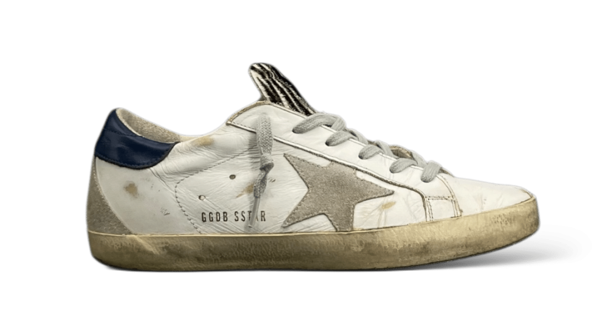 0000001330 Golden Goose Super Star Blanc/Bleu/Zèbre 37