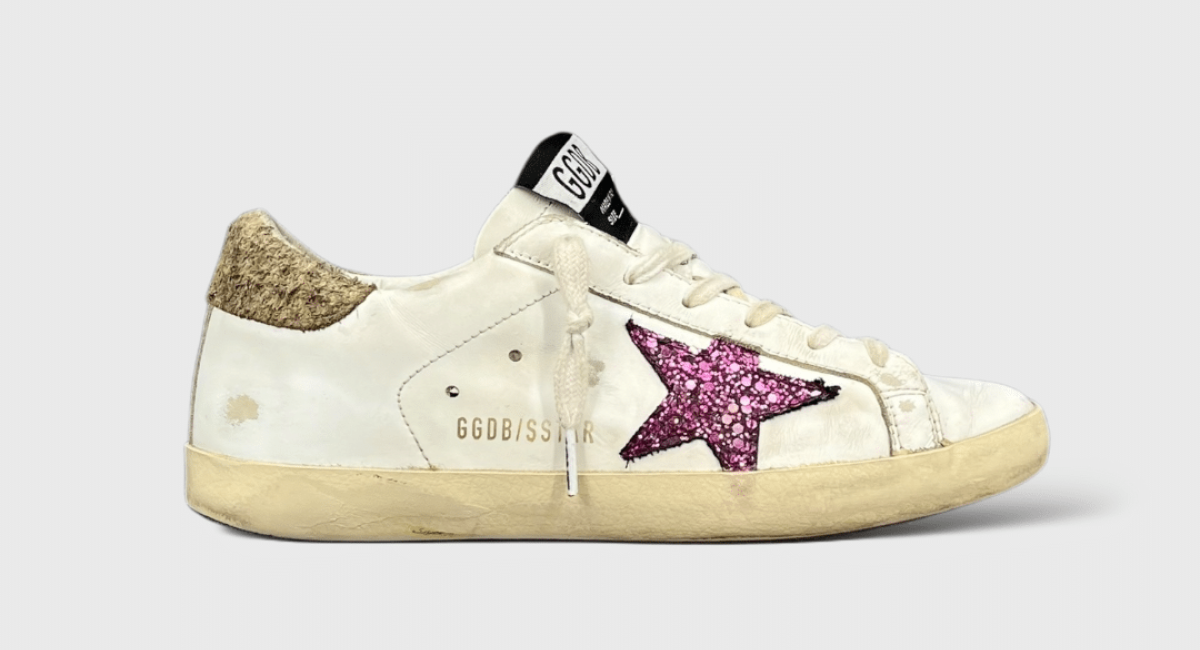 0000000774 Golden Goose Super Star Blanc/Marron/Rose 35