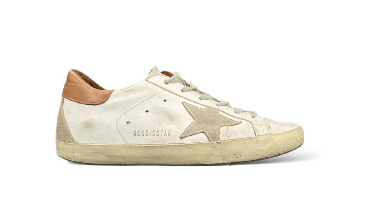 Golden Goose Super Star Blanc/Camel/Beige 37