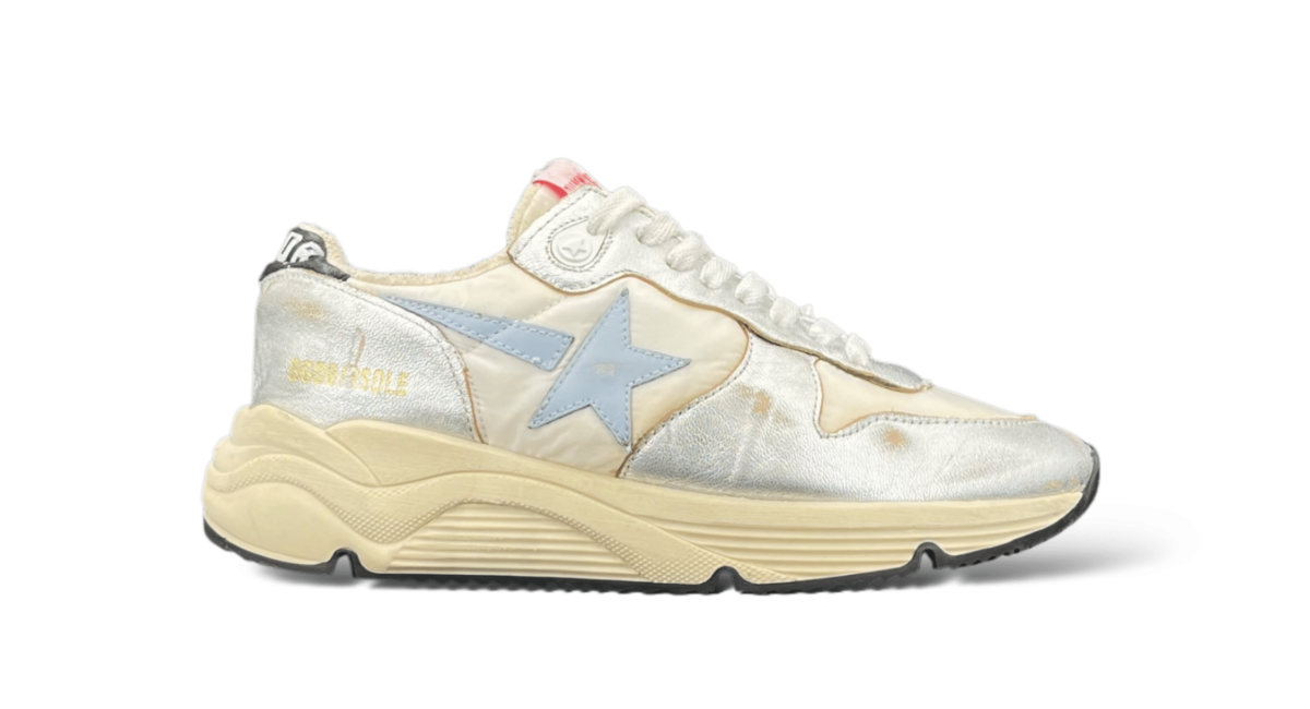 Golden Goose Running Argenté/Blanc/Bleu Ciel 36