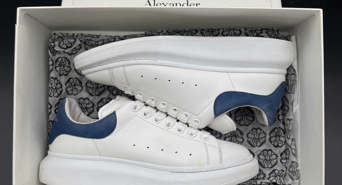 Alexander Mcqueen oversize blanc/bleu 41