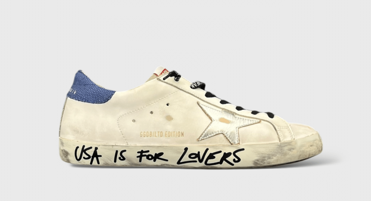 8562 Golden Goose Super Star Blanc/Bleu/Argenté 41