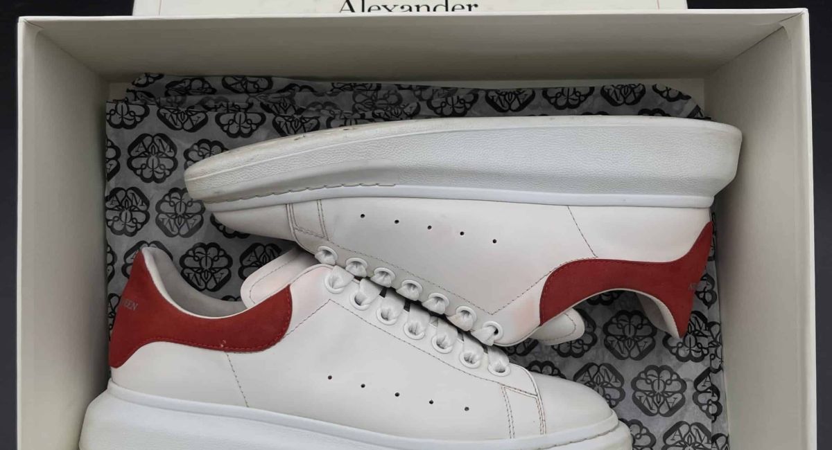Alexander Mcqueen oversize blanc/rouge 40,5