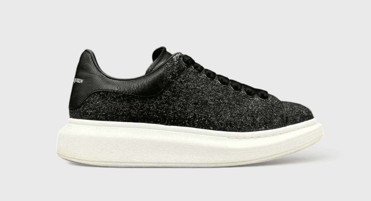 8296 Alexander McQueen Oversize Noir/Paillettes/Blanc 39