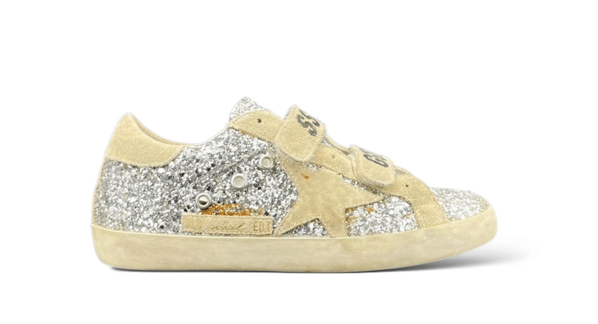 Golden Goose Old School Beige/Argenté/Paillette 35