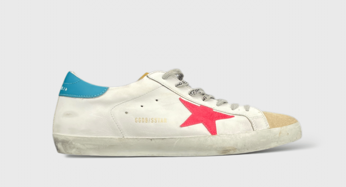 9445 Golden Goose Superstar blanc/bleu/rose 45