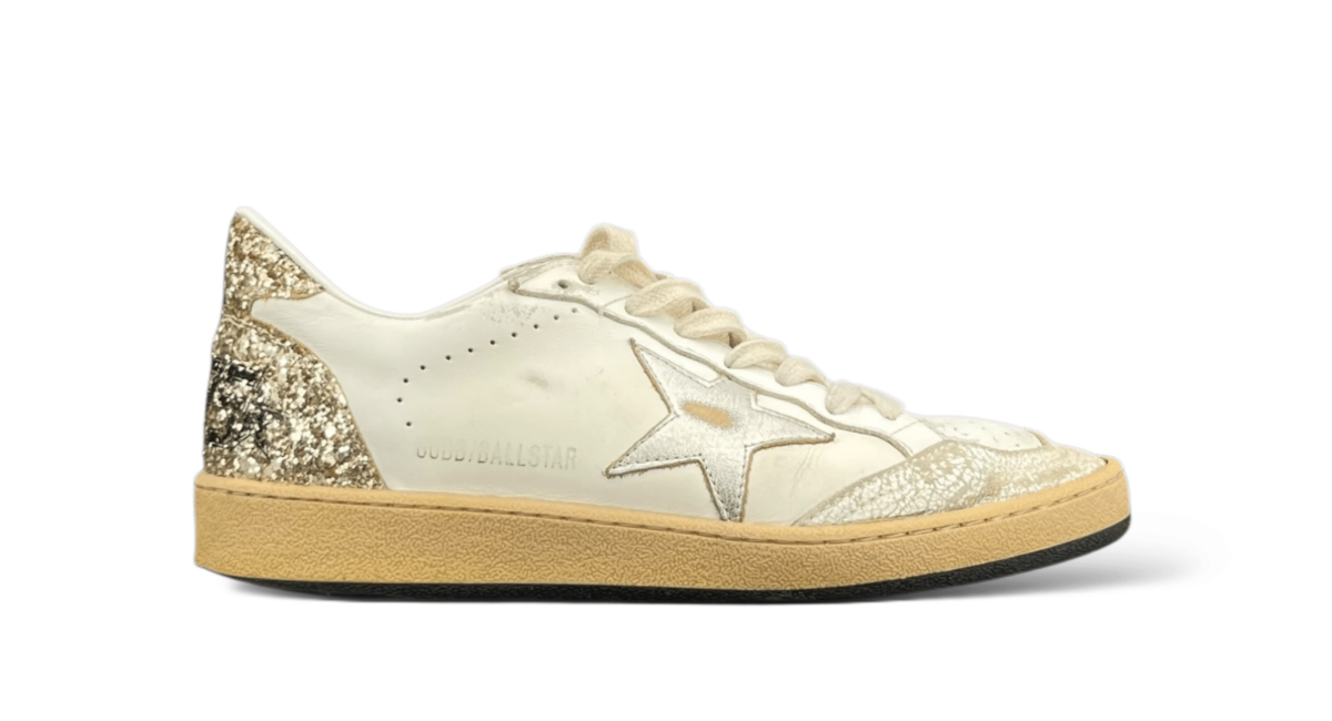 Golden Goose Ball Star Blanc/Argenté/Doré/Paillette 37