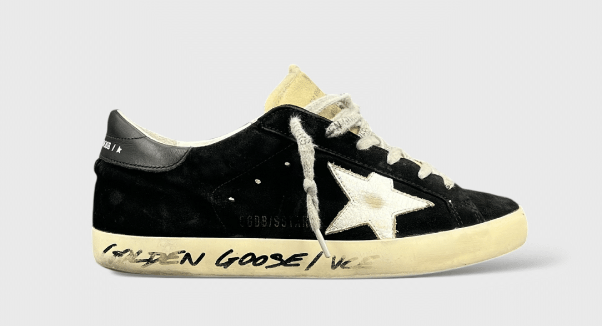 7746 Golden Goose Super Star Noir/Blanc/Argenté 36