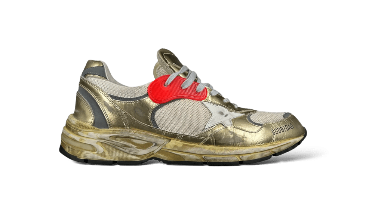 Golden Goose Dad Star Doré Rouge 45