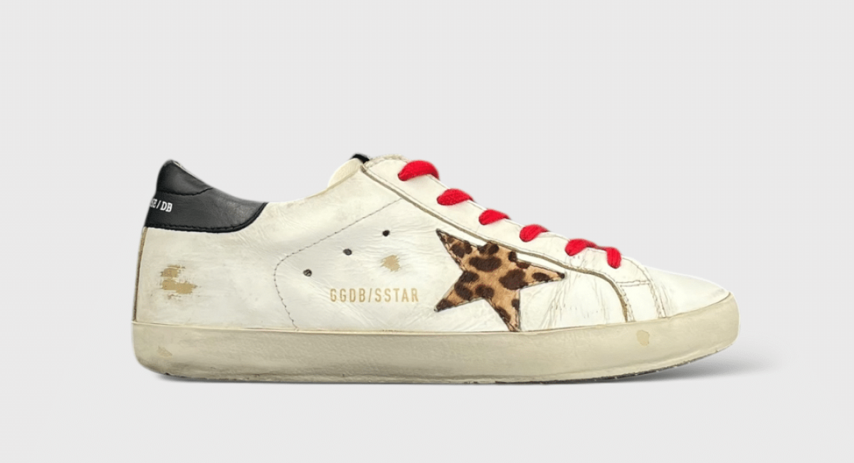 9335 Golden Goose Superstar Blanc/Léopard/Rouge/Noir 39