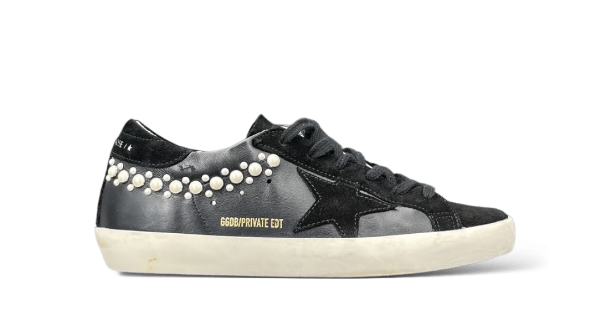 Golden Goose Super Star Noir/Velour/Perles 37