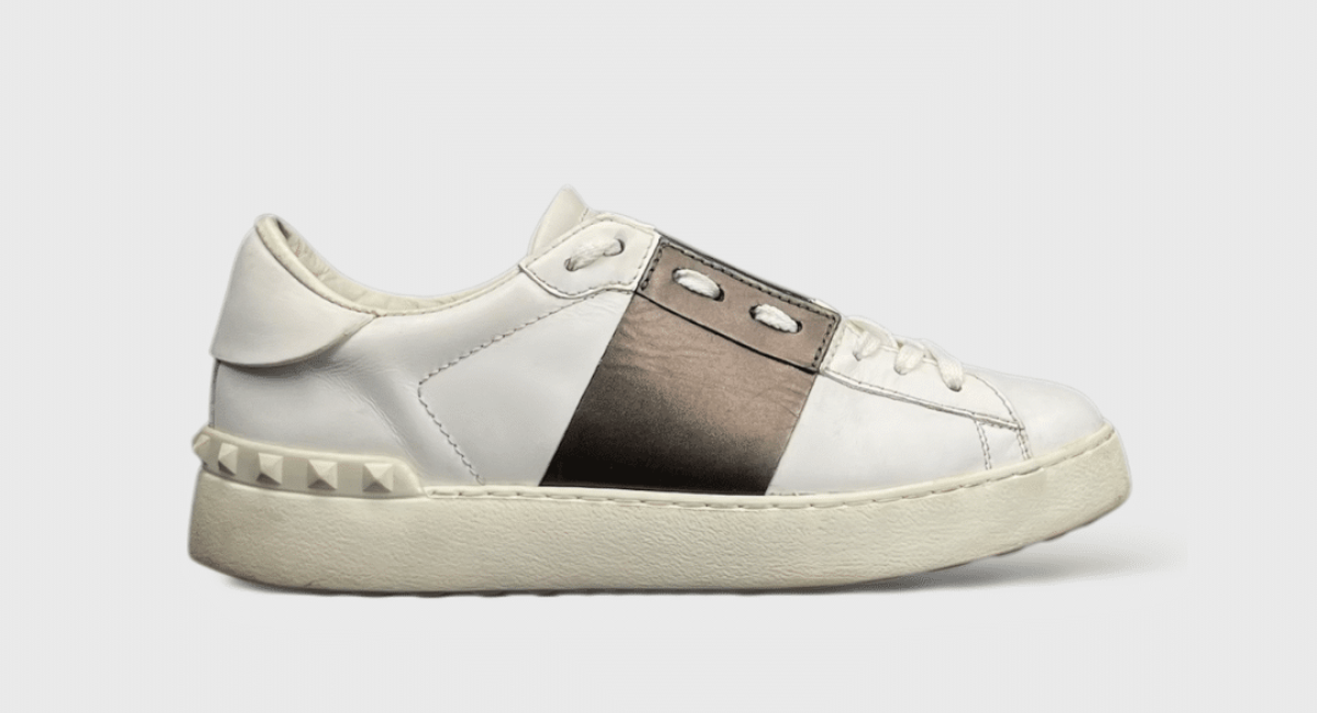 0000001233 Valentino Open gris métallisé 38.5