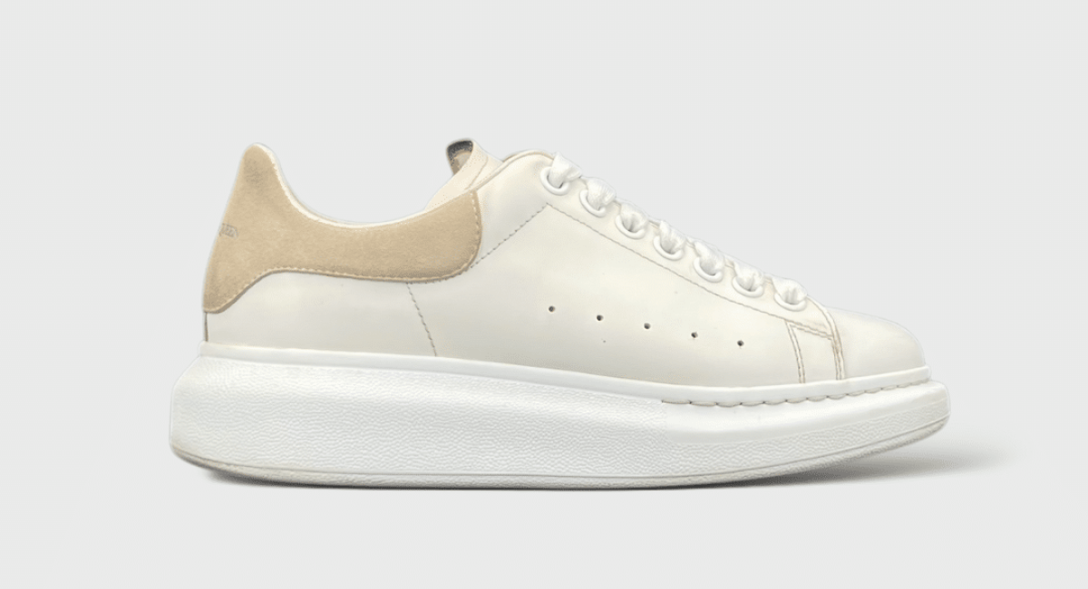 8292 Alexander McQueen Oversize Blanc/Daim Beige 38,5