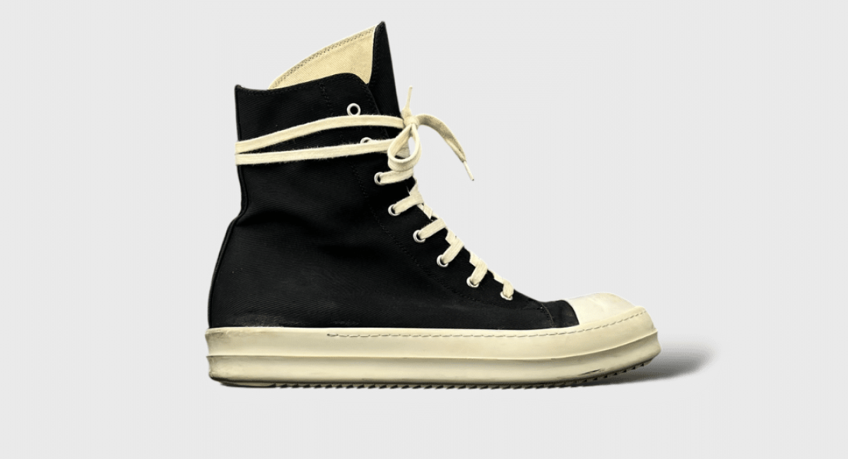 0000000760 Rick Owens Ramones Blanc/Noir 44