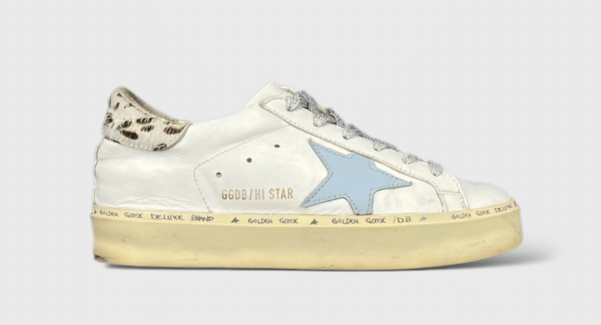 Golden Goose Hi star blanche/bleu 35