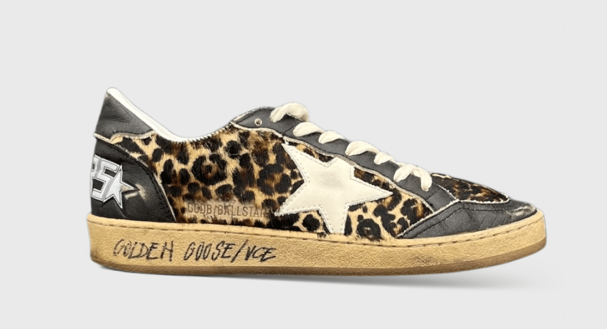 0000001116 Golden Goose Ball Star Léopard/Noir 37