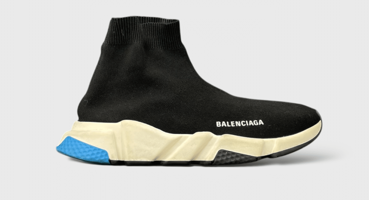 0000000631 Balenciaga speed trainer Bleu/noir/blanc 40