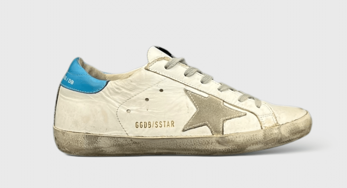 0000000340 Golden Goose Super Star Blanc/Bleu 37