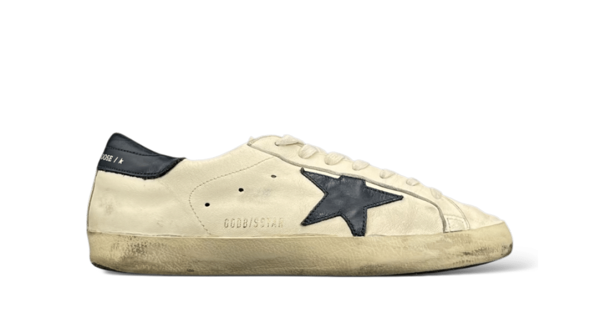 0000001543 Golden Goose Super Star Beige/Bleu Marine 40
