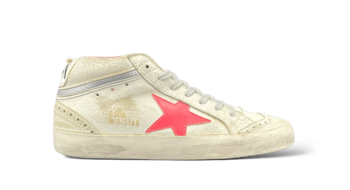 Golden Goose Mid Star Blanc/Gris/Rose 35