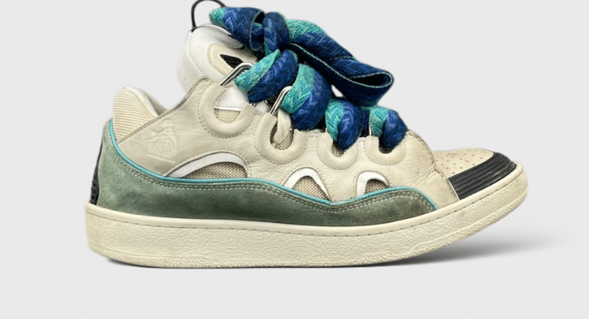 0000001097 Lanvin Curb Blanc/Bleu 42