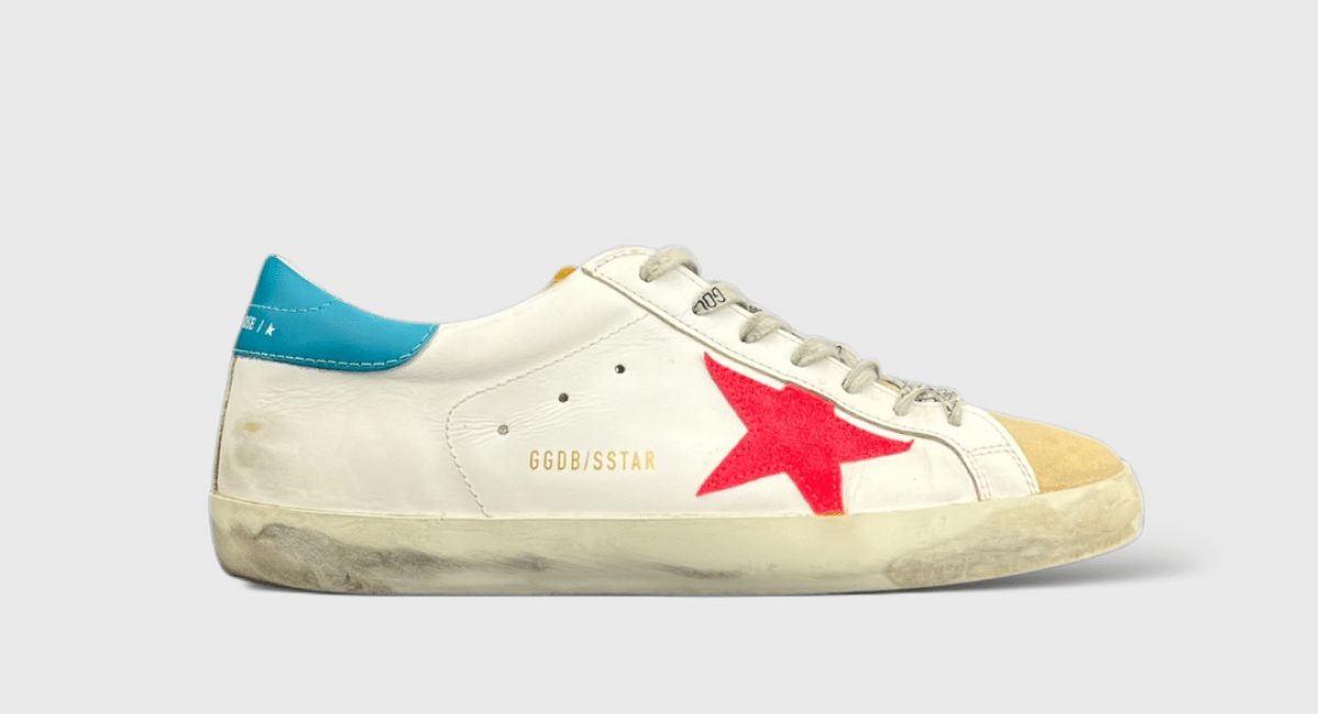 0000000438 Golden Goose Super Star Blanc/Bleu/Rose 42