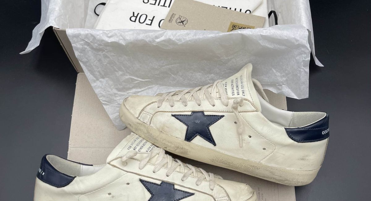 Golden Goose Super Star Crème Bleu 42