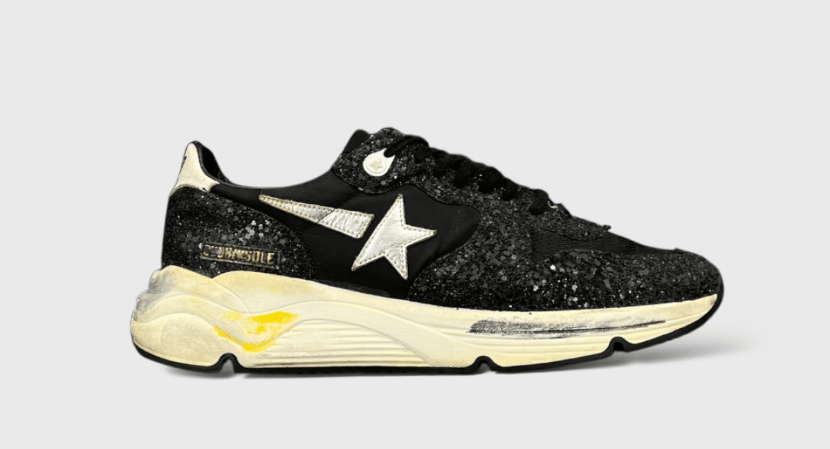 8551 Golden Goose Running Noir/Paillettes/Argentées/Blanc 41