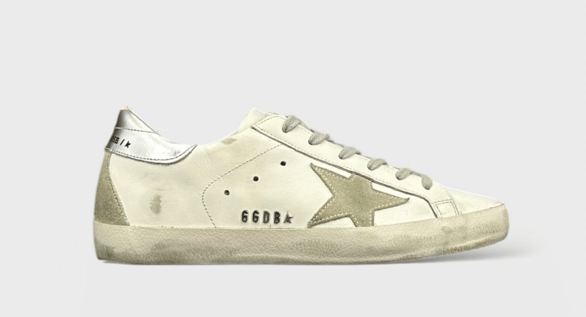 8012 Golden Goose Super Star Blanc/Argenté 37