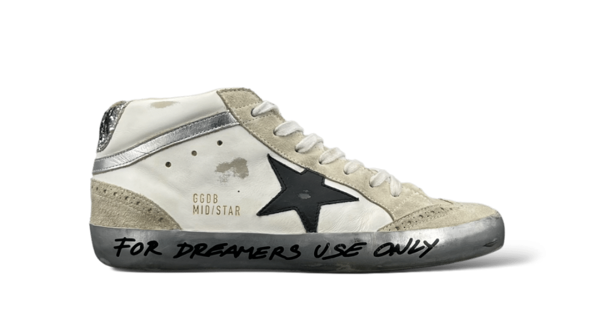Golden Goose Mid star / Blanc / Argenté / 39