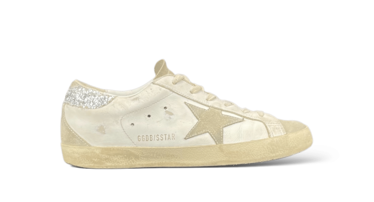 Golden Goose Super Star Blanc/Paillettes/Argenté 38