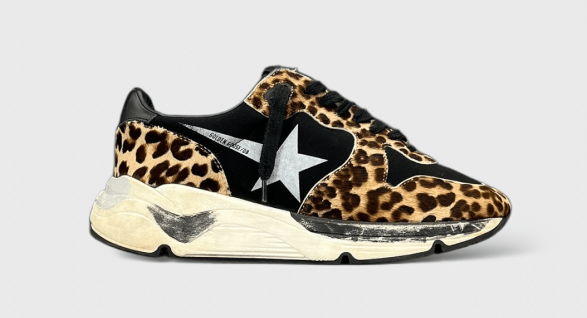 8606 Golden Goose Running Léopard/Noir 36