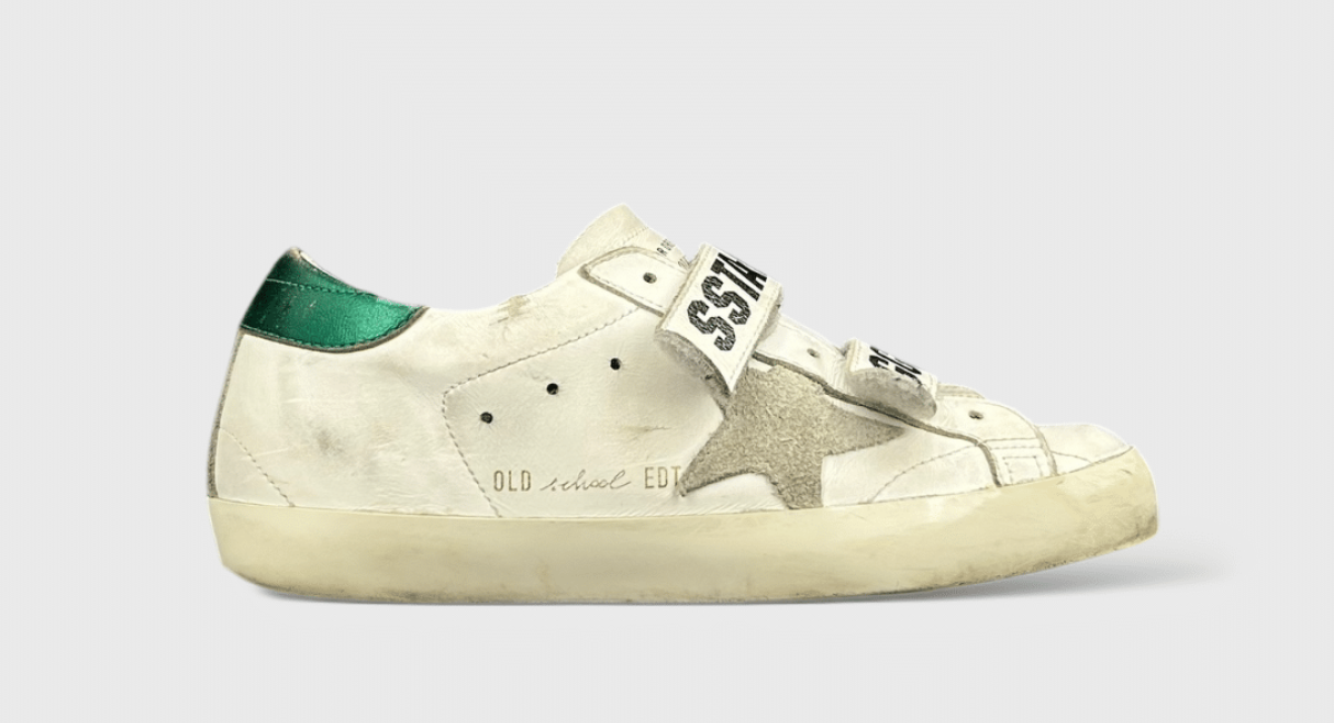8015 Golden Goose Old School Blanc/Vert Croco 37