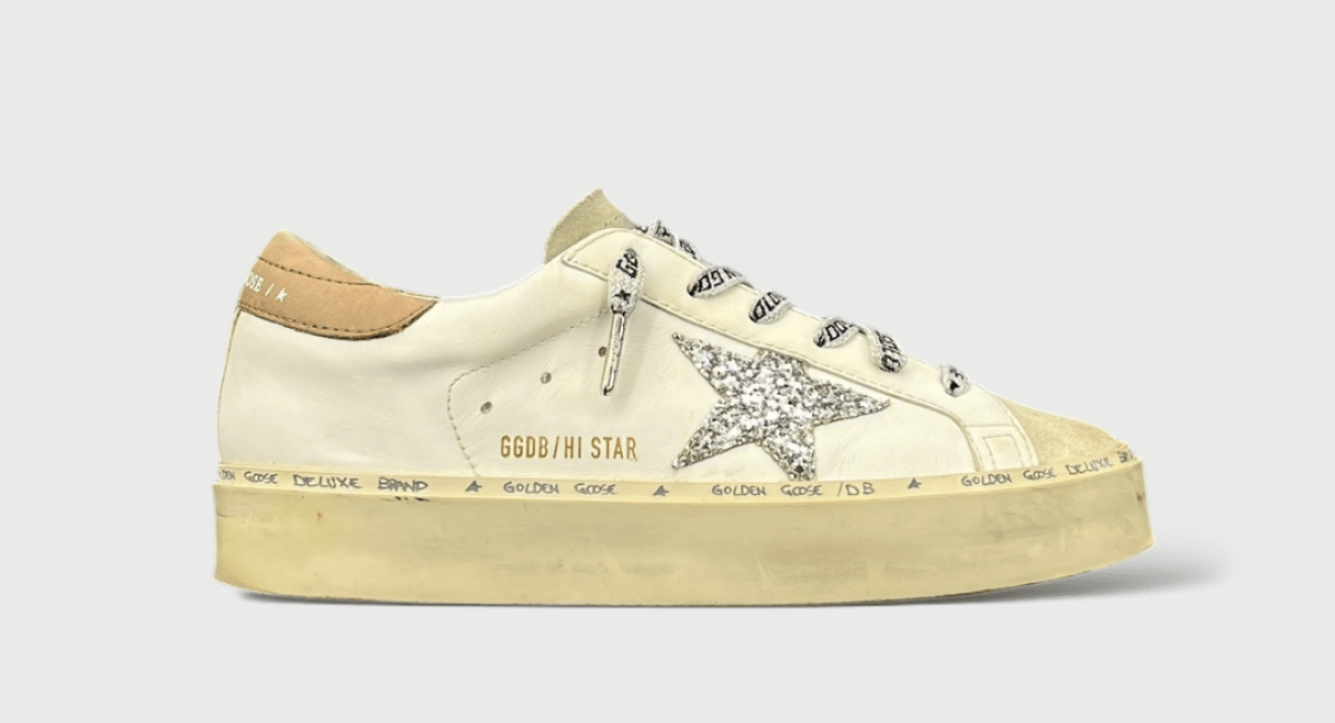 7709 Golden Goose Hi star Blanc/Argent 38
