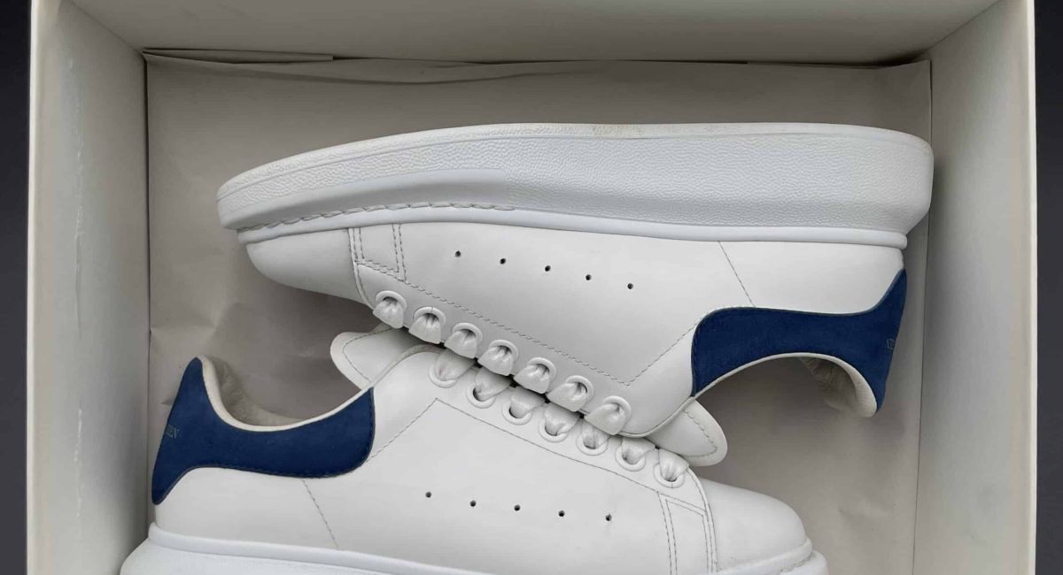 alexander mcqueen oversize blanc/bleu 37