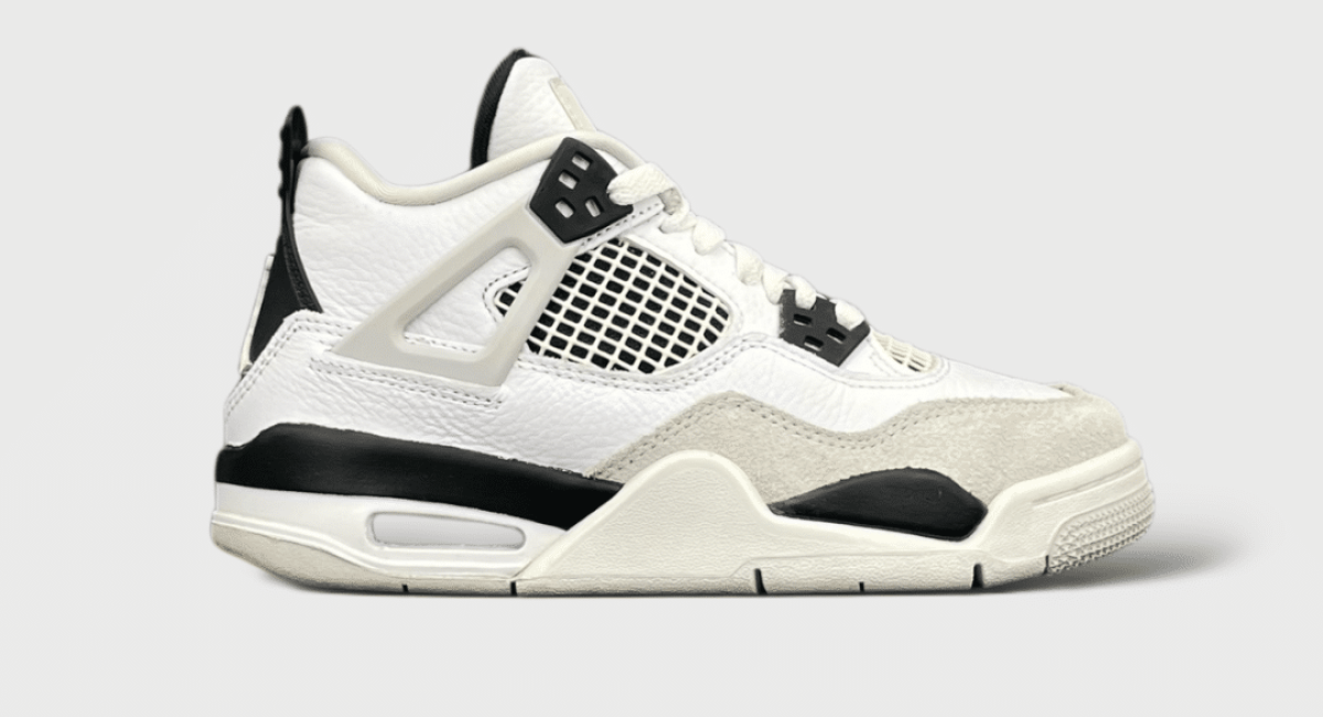 0000000106 jordan 4 Retro Military Black Blanc/Gris/Noir 36