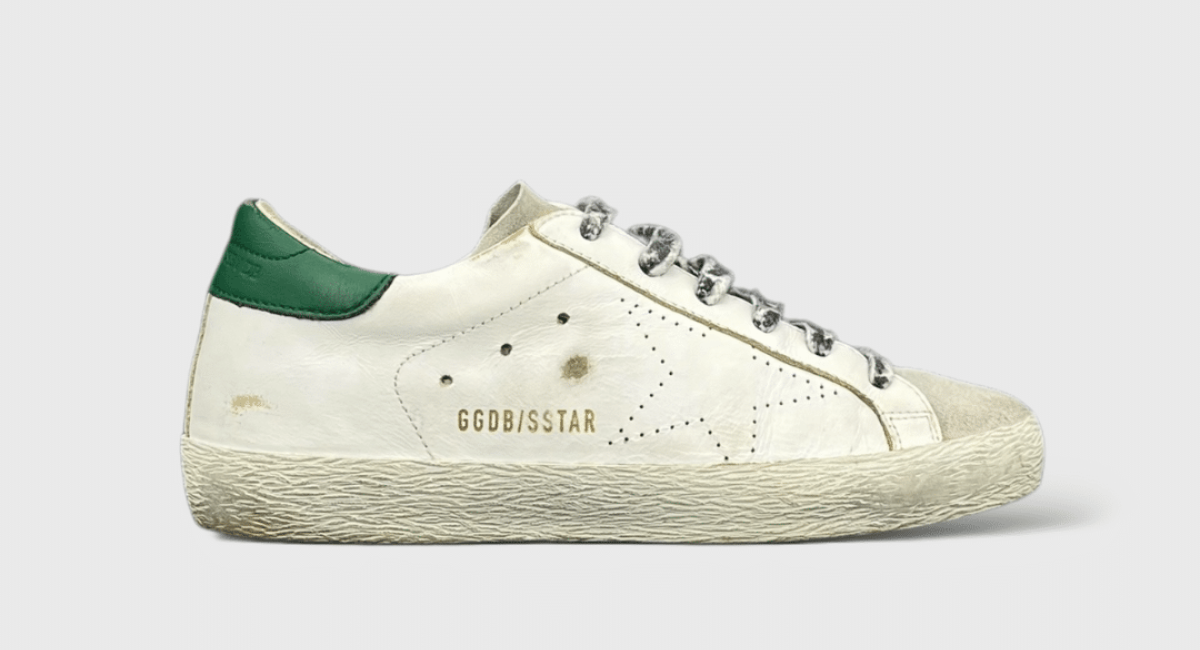 8106 Golden Goose Superstar blanche/verte 36